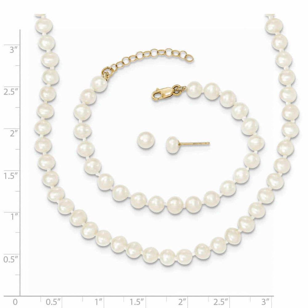 Lovely Rita's Earrings 14k Pearl Bracelet Necklace Earrings