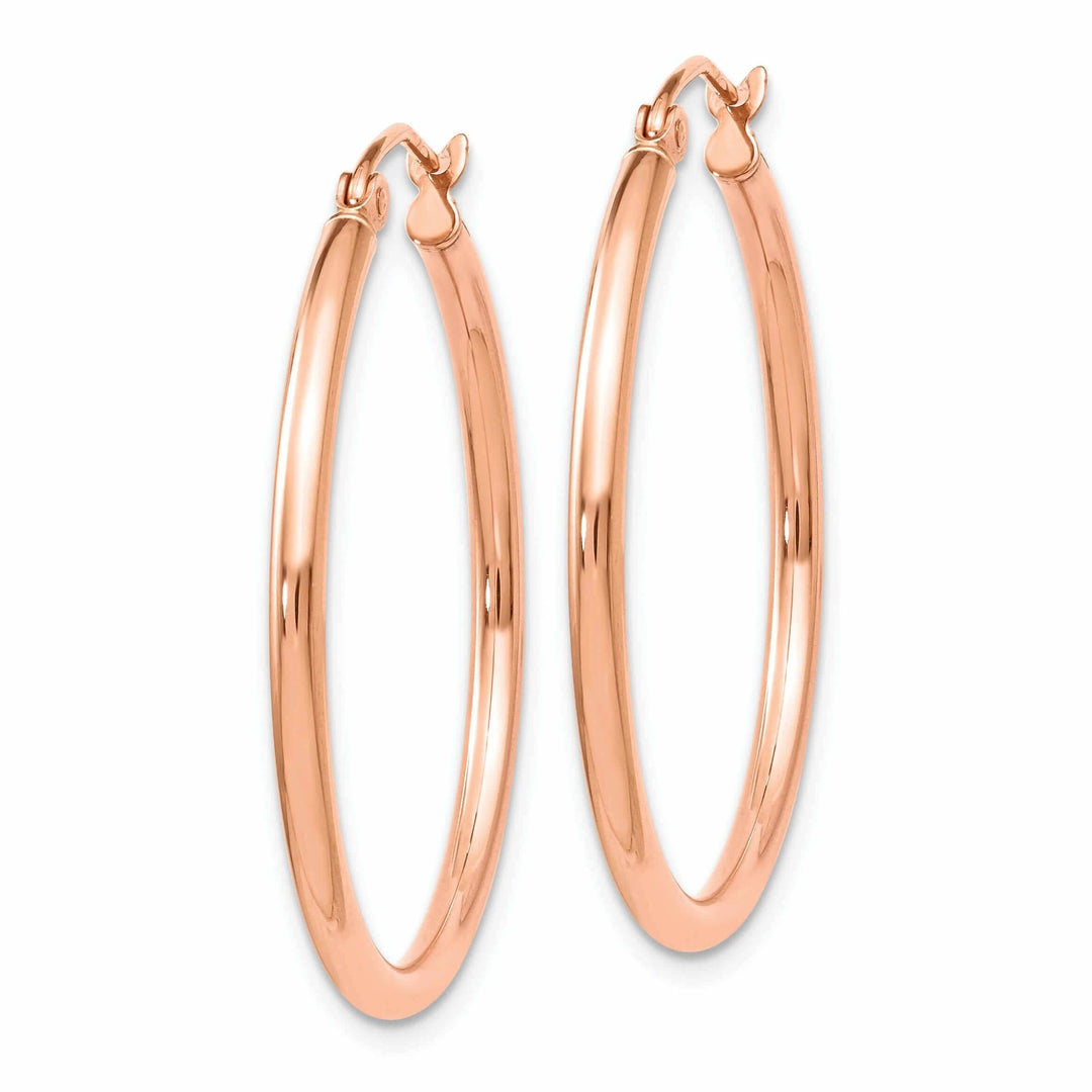 Lovely Rita's Earrings 14k Rose Gold 2mm Hoop Earrings