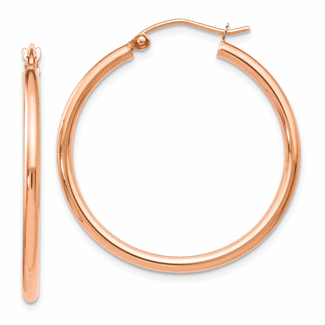 Lovely Rita's Earrings 14k Rose Gold 2mm Hoop Earrings