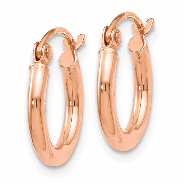 Lovely Rita's Earrings 14k Rose Gold 2mm Hoop Earrings