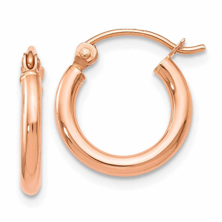 Lovely Rita's Earrings 14k Rose Gold 2mm Hoop Earrings