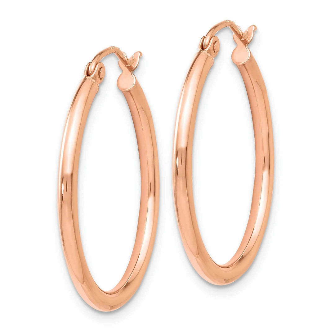 Lovely Rita's Earrings 14k Rose Gold 2mm Hoop Earrings