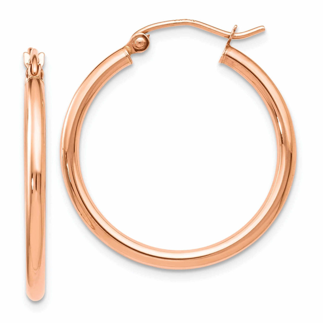 Lovely Rita's Earrings 14k Rose Gold 2mm Hoop Earrings