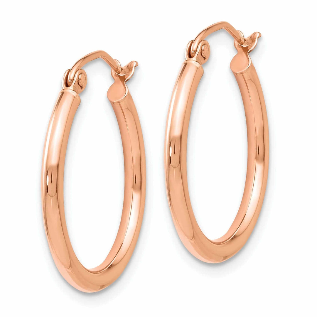 Lovely Rita's Earrings 14k Rose Gold 2mm Hoop Earrings