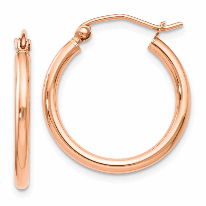 Lovely Rita's Earrings 14k Rose Gold 2mm Hoop Earrings