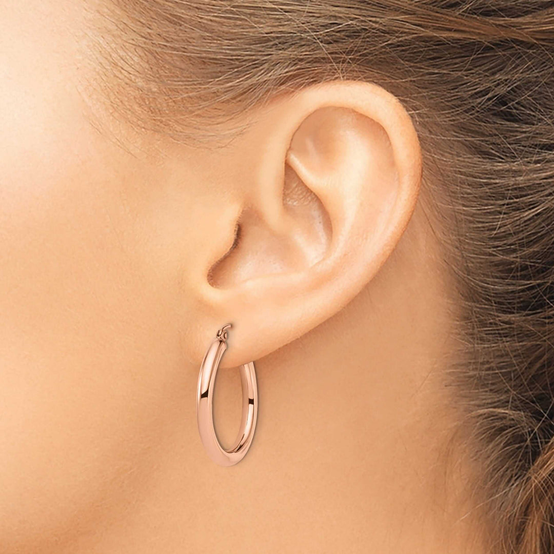 Lovely Rita's Earrings 14k Rose Gold 3mm Hoop Earrings