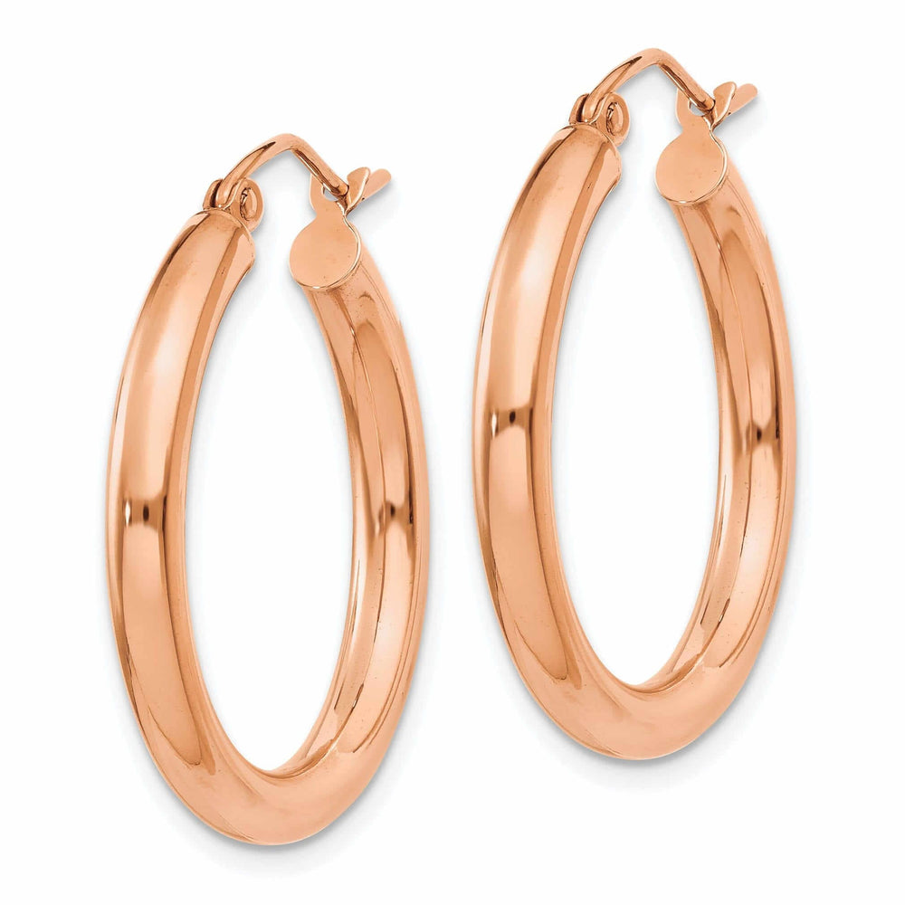 Lovely Rita's Earrings 14k Rose Gold 3MM Hoop Earrings