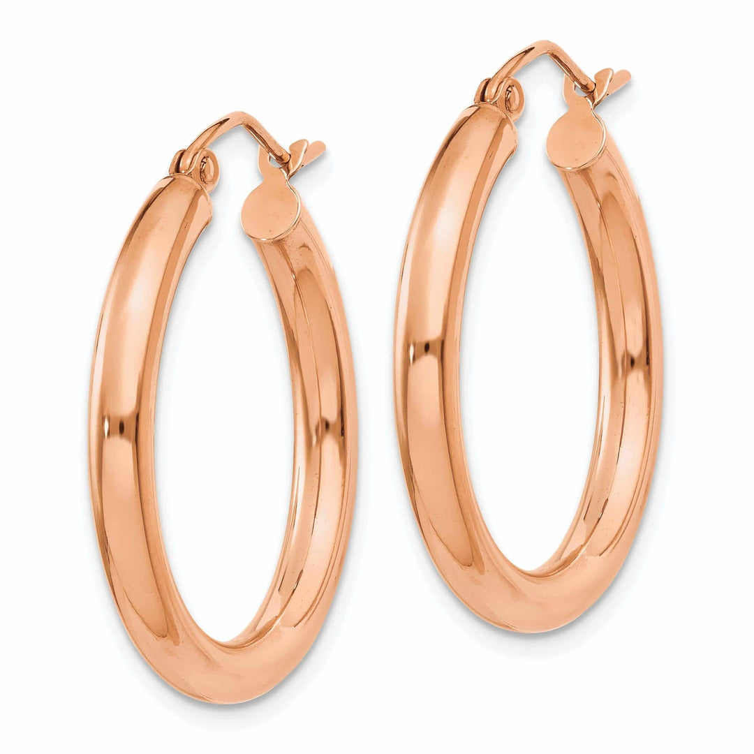 Lovely Rita's Earrings 14k Rose Gold 3MM Hoop Earrings