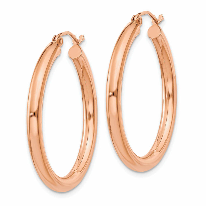 Lovely Rita's Earrings 14k Rose Gold 3MM Hoop Earrings
