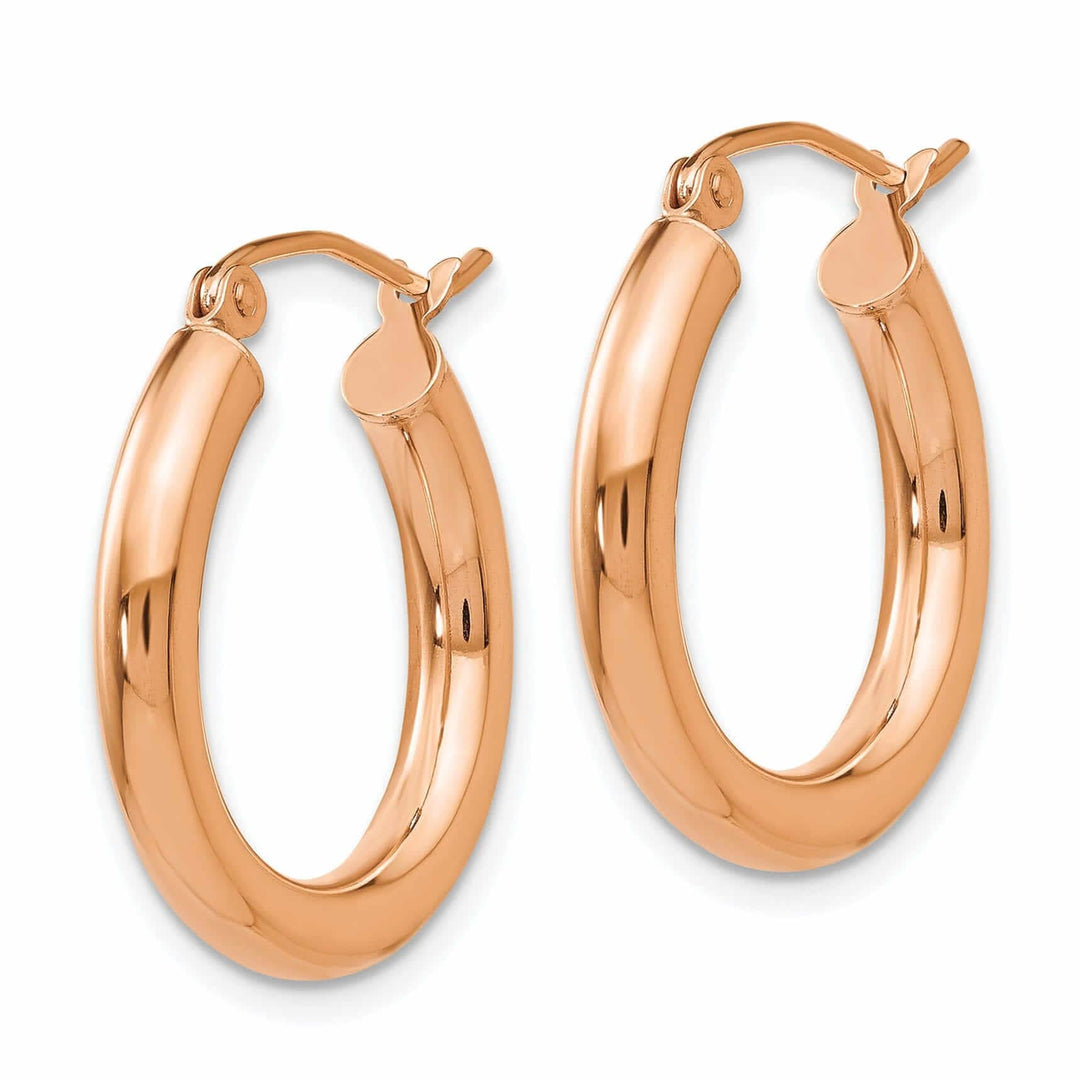 Lovely Rita's Earrings 14k Rose Gold 3MM thickness Hoop Earrings