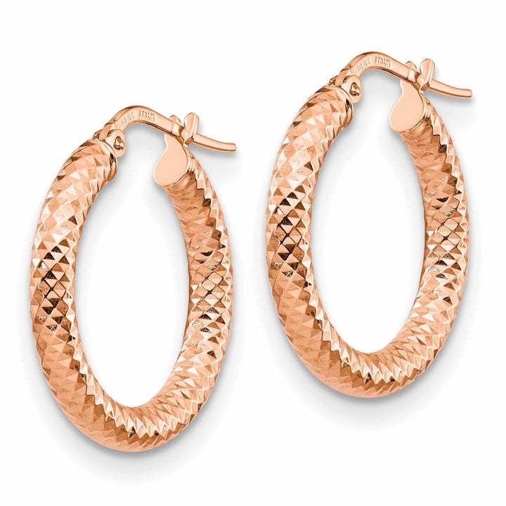 Lovely Rita's Earrings 14k Rose Gold D.C Round Hoop Earrings