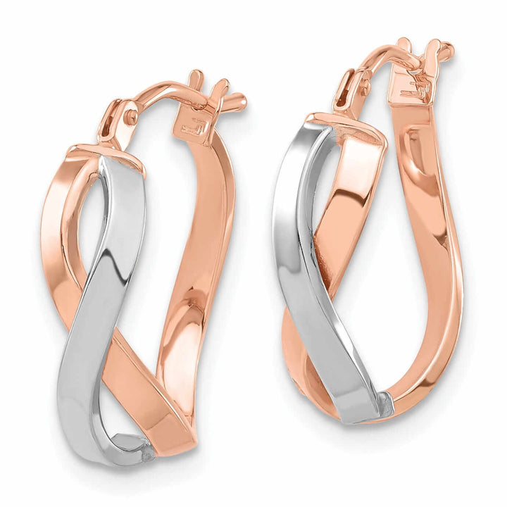 Lovely Rita's Earrings 14k Rose Gold Hinged Hoop Earrings