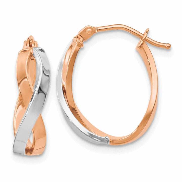 Lovely Rita's Earrings 14k Rose Gold Hinged Hoop Earrings