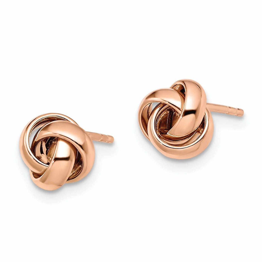 Lovely Rita's Earrings 14k Rose Gold Polished Finish Post Earrings