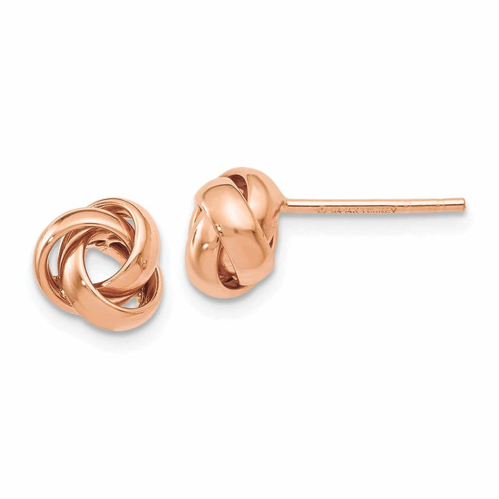 Lovely Rita's Earrings 14k Rose Gold Polished Finish Post Earrings
