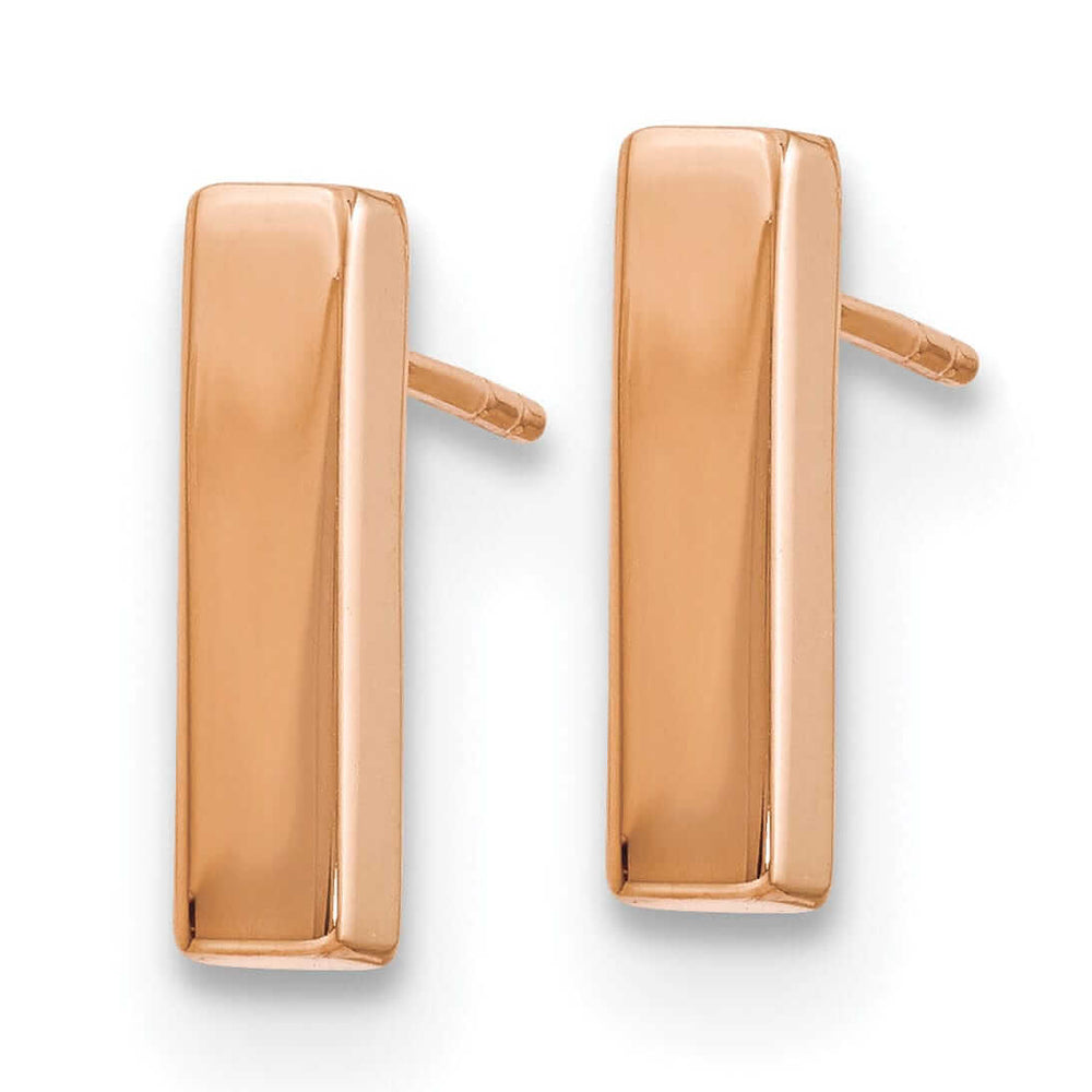 Lovely Rita's Earrings 14K Rose Gold Polished Finish Post Earrings