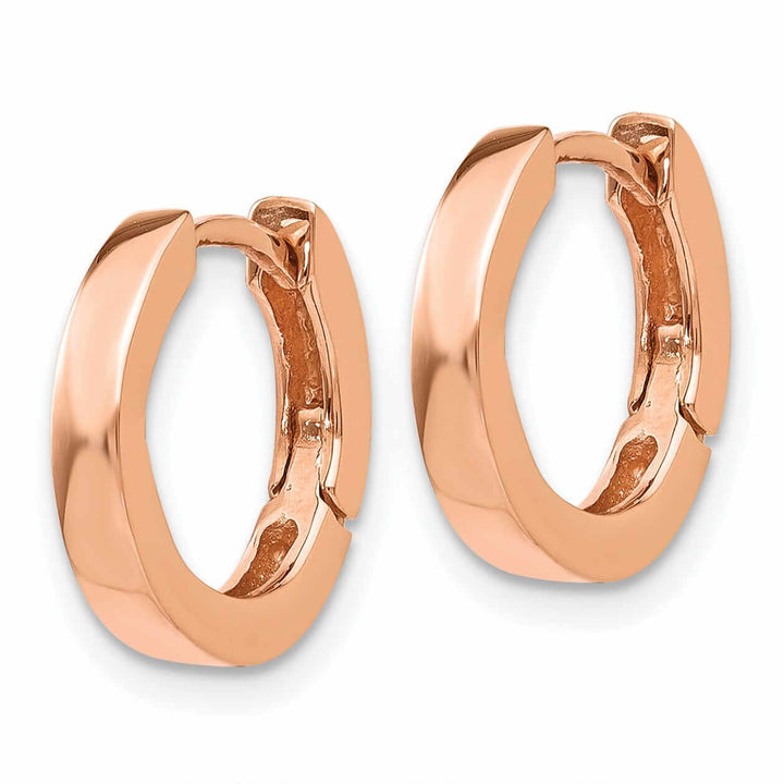 Lovely Rita's Earrings 14k Rose Gold Polished Round Hoop Earrings