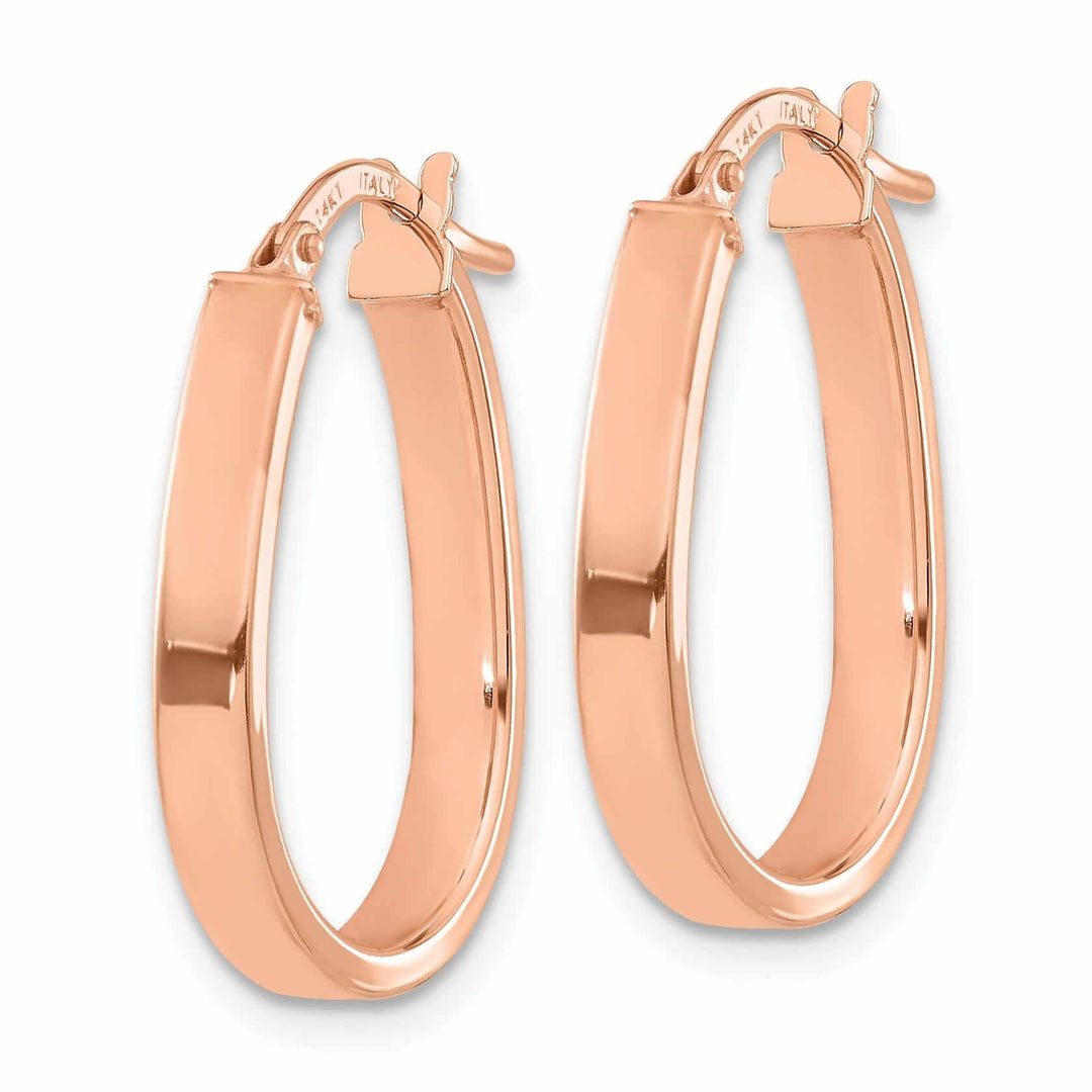 Lovely Rita's Earrings 14k Rose Gold U Shape Hoop Earrings