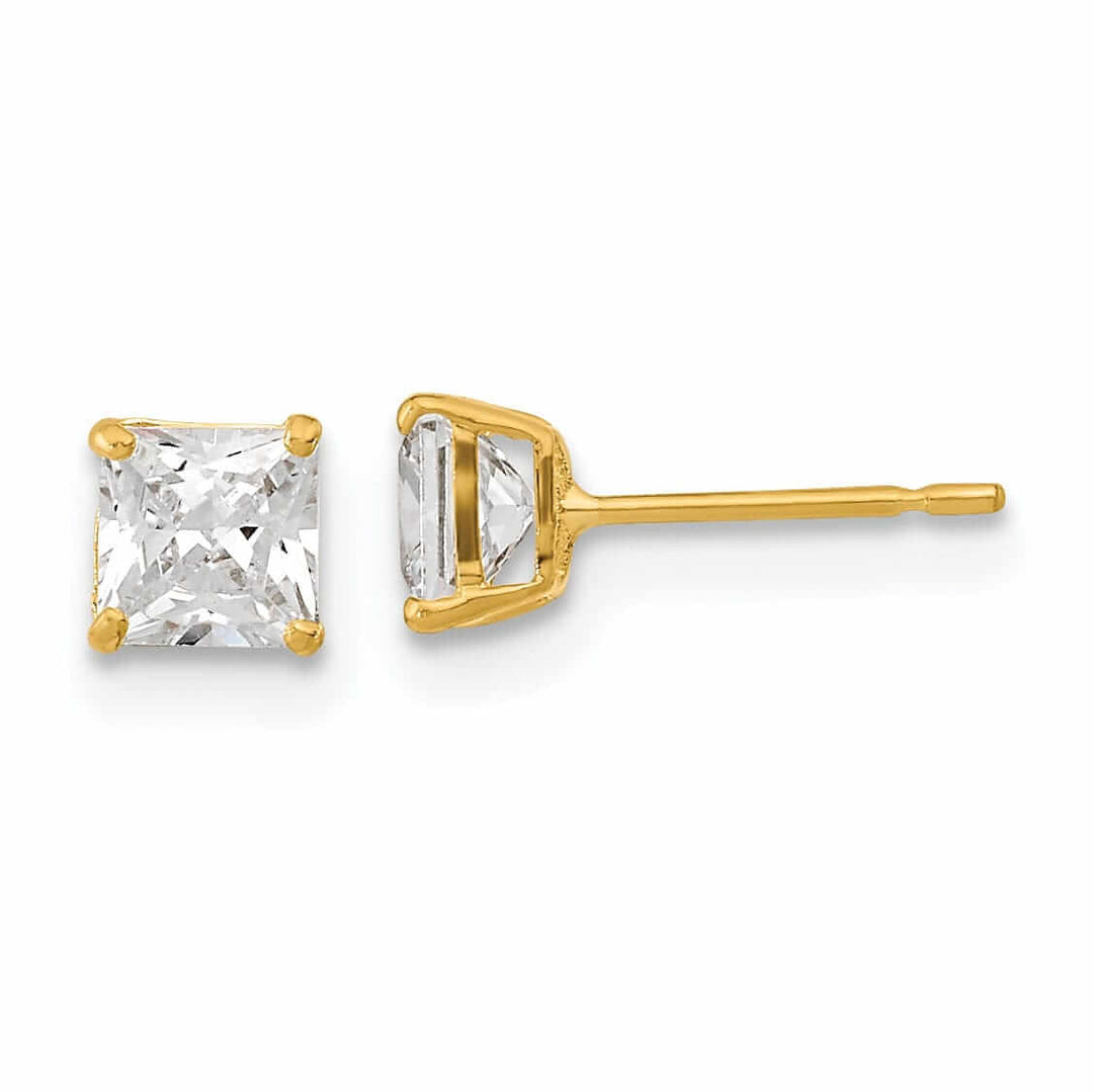 Lovely Rita's Earrings 14k Square Basket Set Stud Earrings