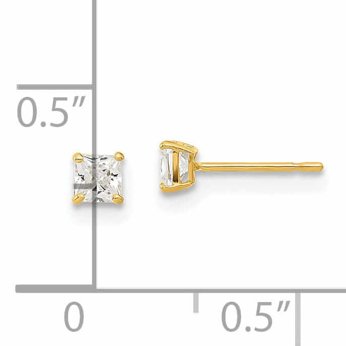 Lovely Rita's Earrings 14k Square Basket Set Stud Earrings