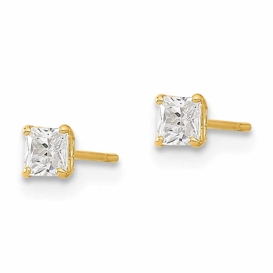 Lovely Rita's Earrings 14k Square Basket Set Stud Earrings
