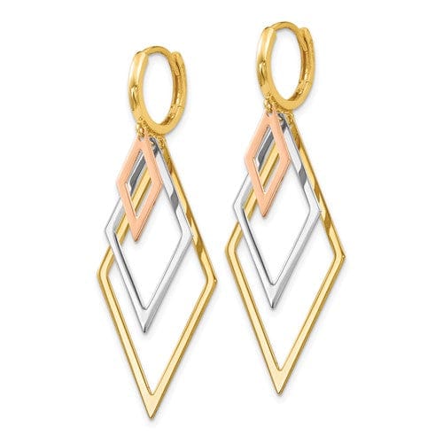 Lovely Rita's Earrings 14k Tri Color Gold Earrings