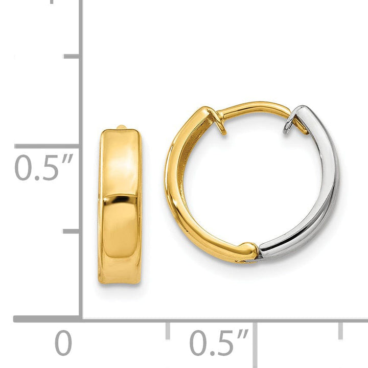 Lovely Rita's Earrings 14k Two-tone Polished Hoop Earrings