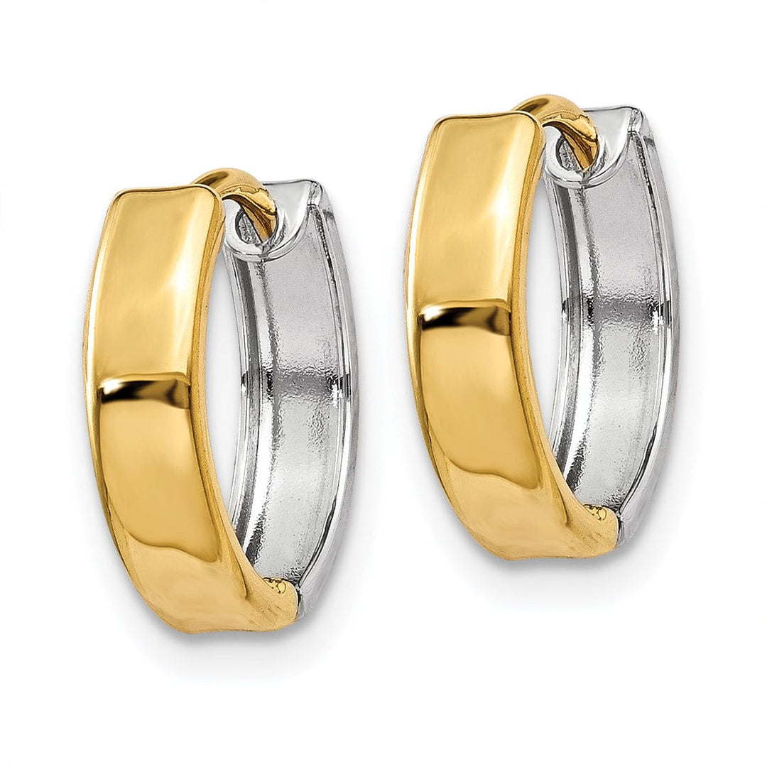 Lovely Rita's Earrings 14k Two-tone Polished Hoop Earrings