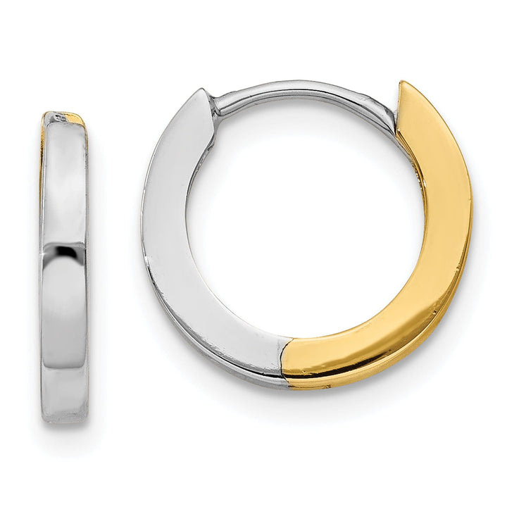 Lovely Rita's Earrings 14k Two-tone Polished Hoop Earrings