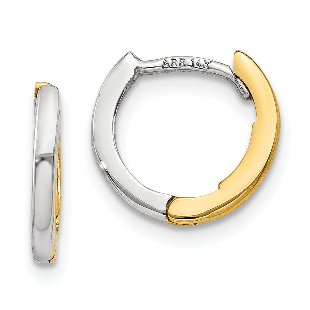 Lovely Rita's Earrings 14k Two-tone Polished Mini Hoop Earrings