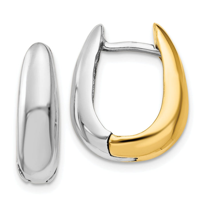 Lovely Rita's Earrings 14k Two-tone Polished U-Shaped Hoop Earrings