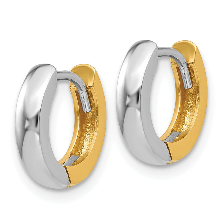 Lovely Rita's Earrings 14k Two-tone Small Polished Hoop Earrings