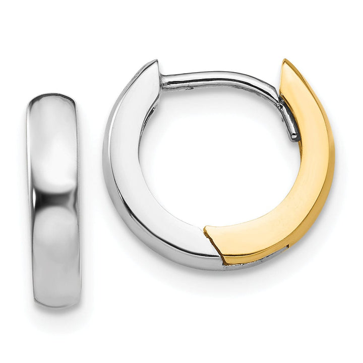 Lovely Rita's Earrings 14k Two-tone Small Polished Hoop Earrings