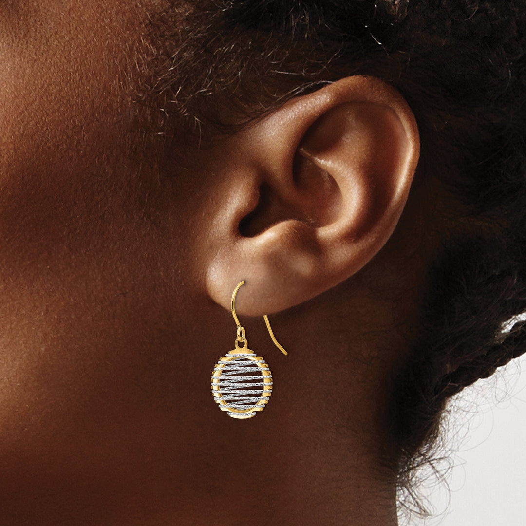 Lovely Rita's Earrings 14k Two tone Wire Dangle Earrings