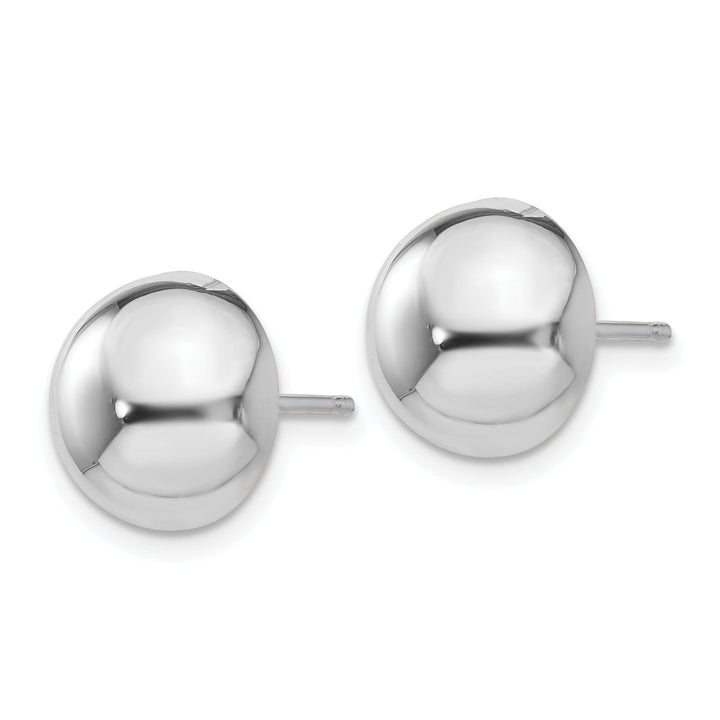 Lovely Rita's Earrings 14k White Gold 10MM Half Ball Post Earrings