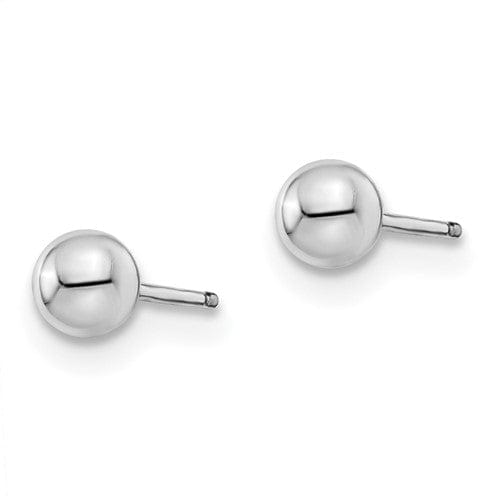 Lovely Rita's Earrings 14k White Gold 4mm Ball Post Earrings