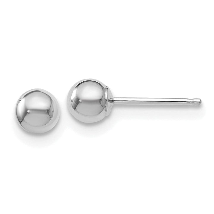 Lovely Rita's Earrings 14k White Gold 4mm Ball Post Earrings