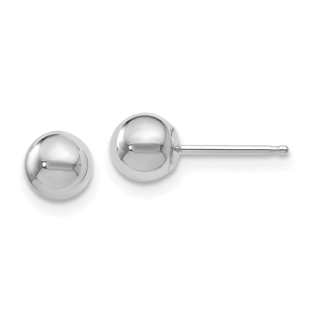 Lovely Rita's Earrings 14k White Gold 5mm Ball Post Earrings