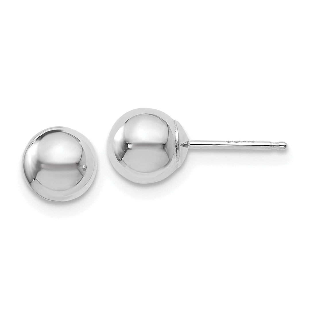 Lovely Rita's Earrings 14k White Gold 6mm Ball Post Earrings