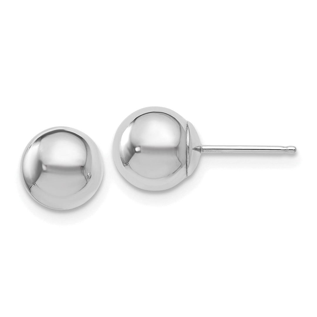 Lovely Rita's Earrings 14k White Gold 7mm Ball Post Earrings