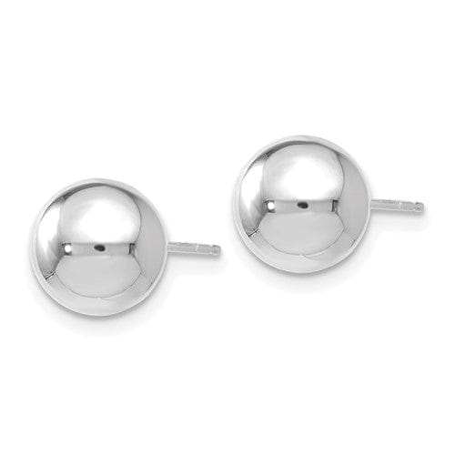 Lovely Rita's Earrings 14k White Gold 8mm Ball Post Earrings