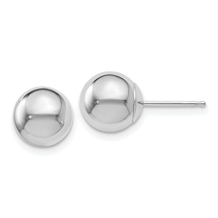 Lovely Rita's Earrings 14k White Gold 8mm Ball Post Earrings