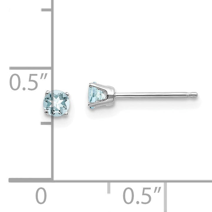 Lovely Rita's Earrings 14k White Gold Aquamarine Birthstone Earrings