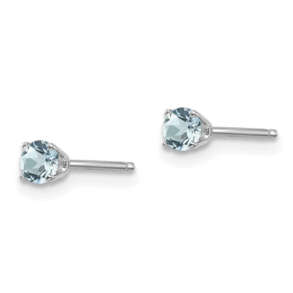 Lovely Rita's Earrings 14k White Gold Aquamarine Birthstone Earrings