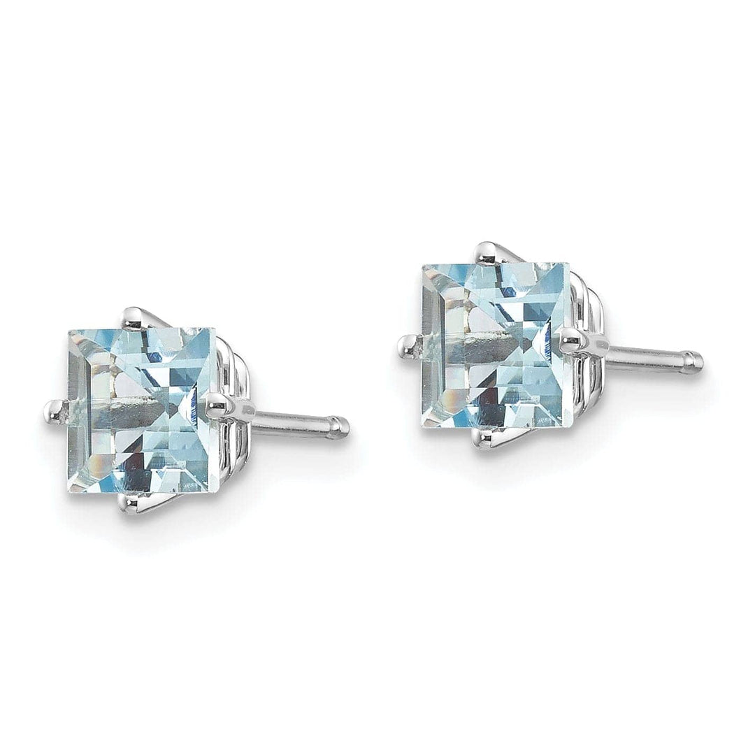 Lovely Rita's Earrings 14k White Gold Aquamarine Earrings