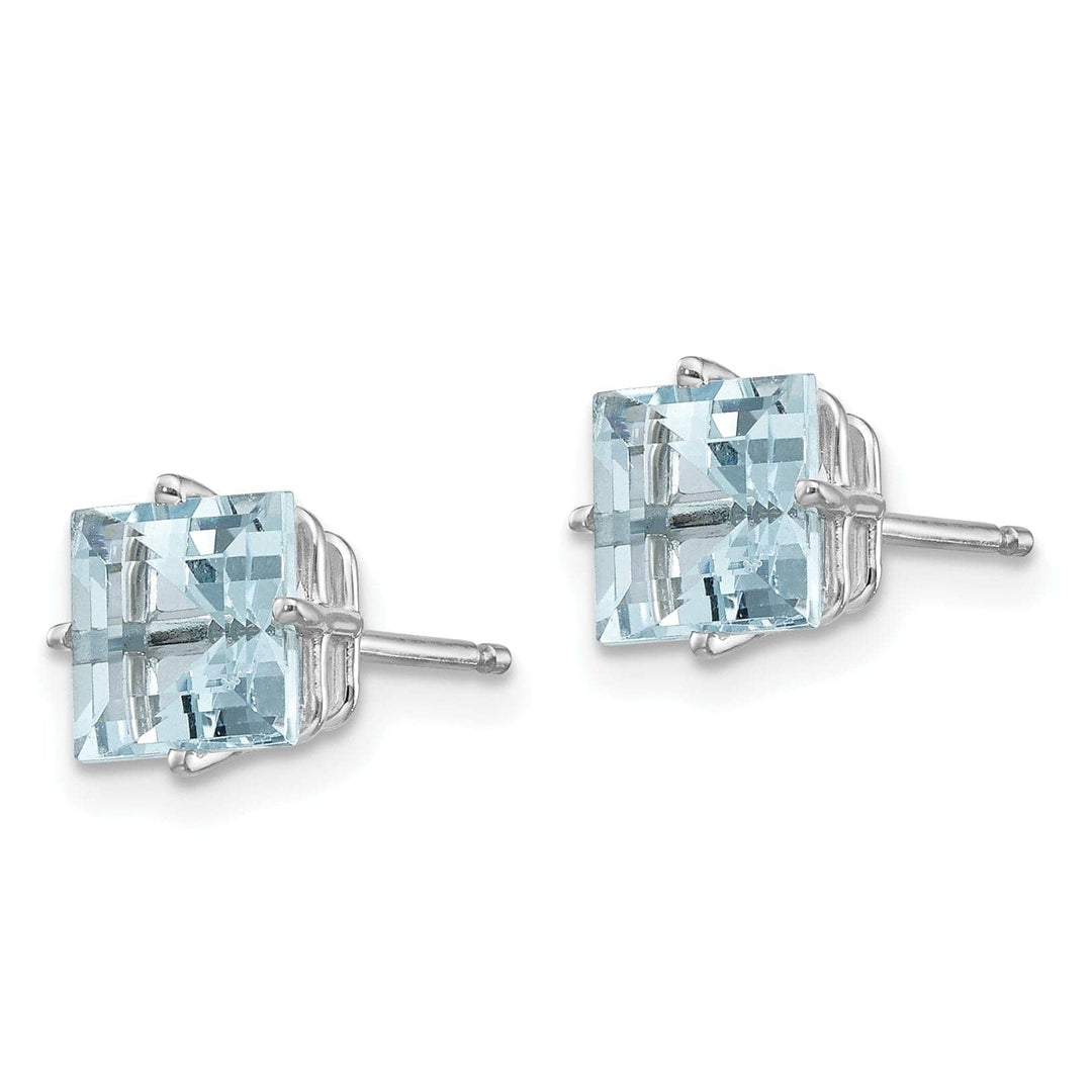 Lovely Rita's Earrings 14k White Gold Aquamarine Earrings