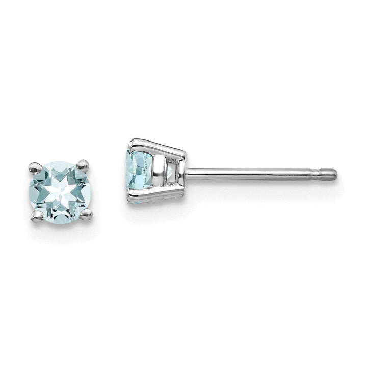 Lovely Rita's Earrings 14k White Gold Aquamarine Earrings