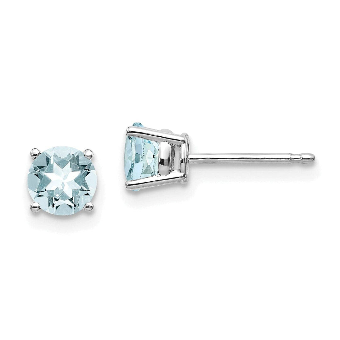 Lovely Rita's Earrings 14k White Gold Aquamarine Earrings