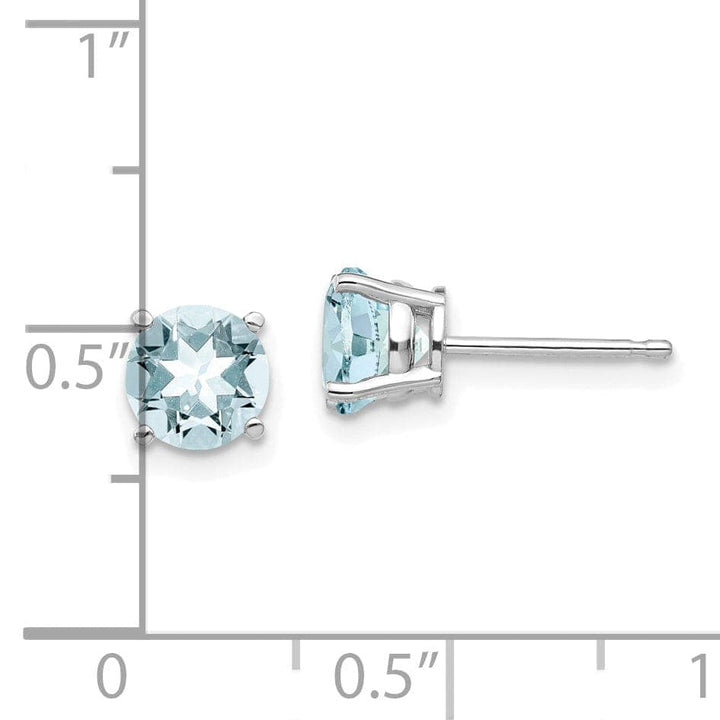 Lovely Rita's Earrings 14k White Gold Aquamarine Earrings