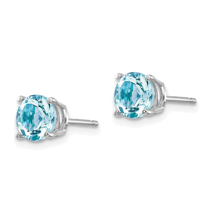 Lovely Rita's Earrings 14k White Gold Aquamarine Earrings